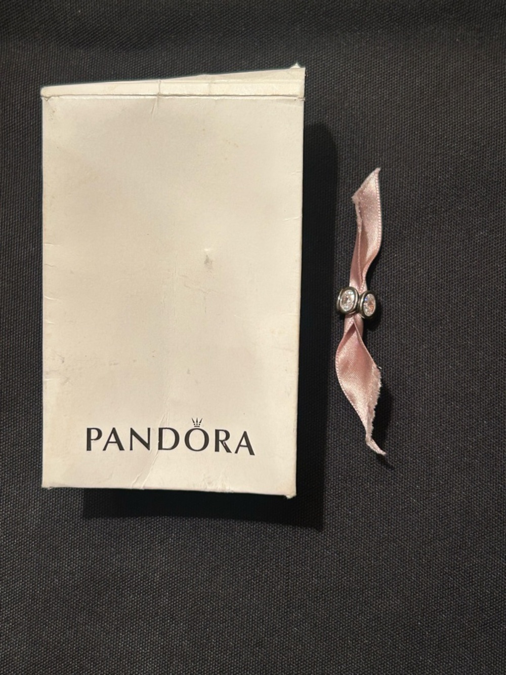 Authentic Pandora Charm Clear Oval Lights Sterling Silver